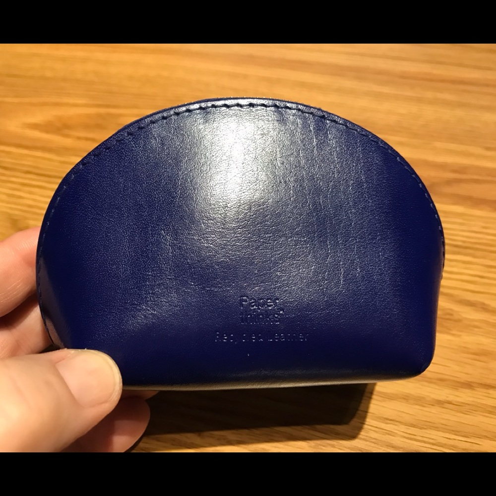 Paper thinks Recycled Leather Cobalt Blue Purse